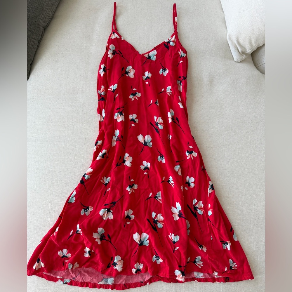 SO Red Floral Midi Dress